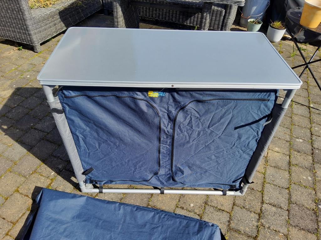 Voortentkast campingkast met draagtas, Caravans en Kamperen, Kampeeraccessoires, Ophalen, Gebruikt