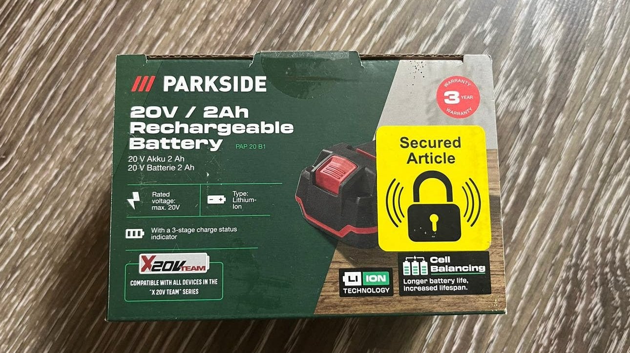 Parkside accu en lader 20V 2mah, Ophalen of Verzenden, Zo goed als nieuw, Boor- en Schroefmachine