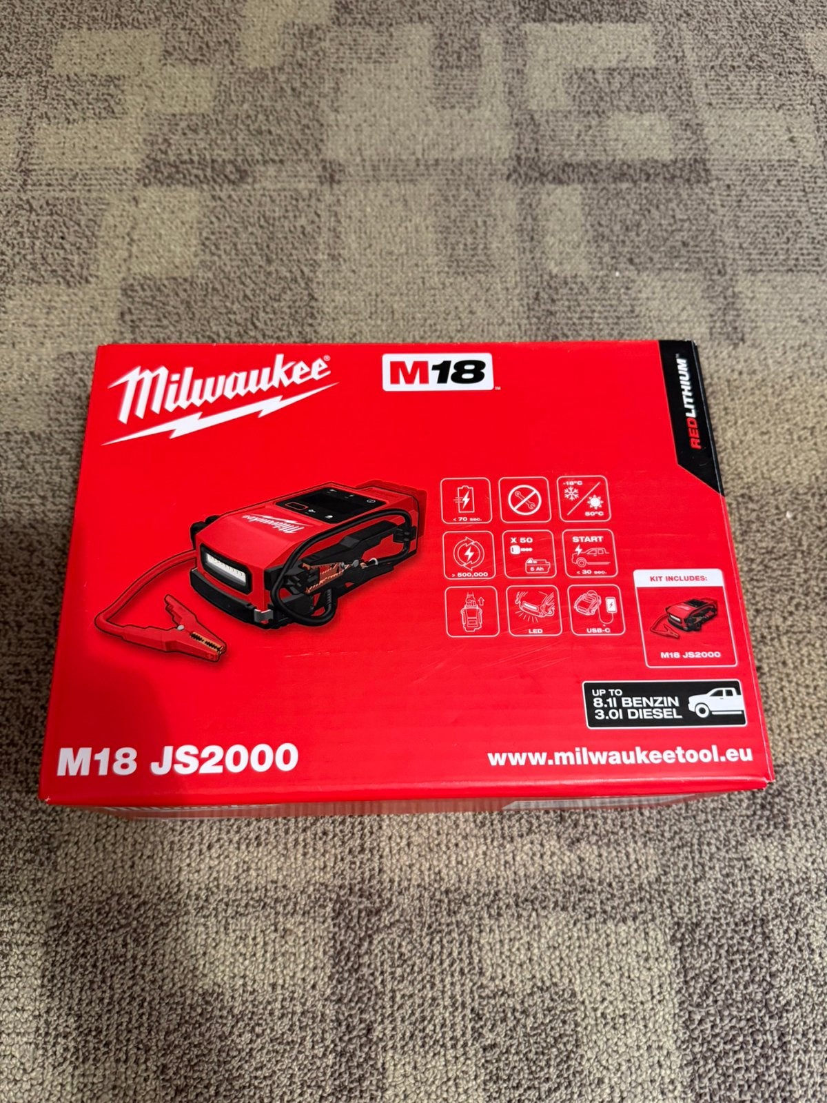 Milwaukee M18 JS2000-0 18V Li-ion accu jump starter Nieuw!!, Ophalen of Verzenden, Nieuw