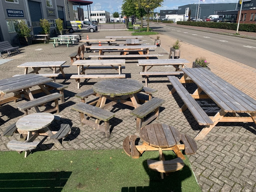 Opruiming Grenen Picknick Banken, Tuin en Terras, Ophalen, Nieuw, Rechthoekig, Hout