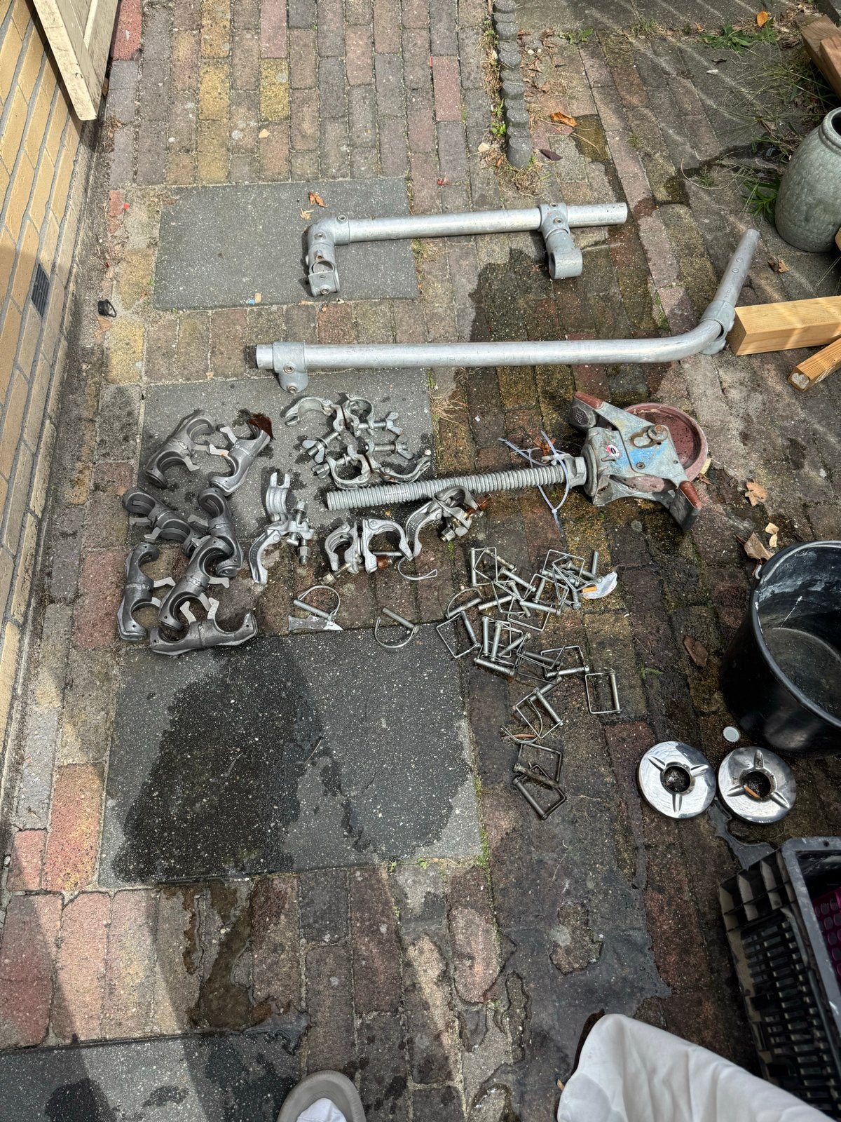 Steigeronderdelen en klemmen - Diverse gebruikte materialen, Doe-het-zelf en Verbouw, Ophalen of Verzenden, Gebruikt, Overige typen