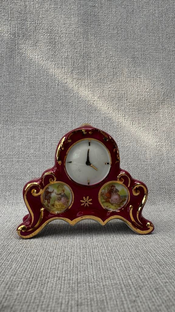 Antieke Limoges Frankrijk Porseleinen Klok, Ophalen of Verzenden