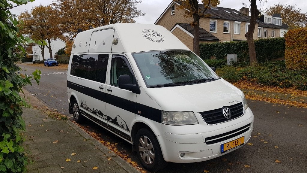 VW T5 Buscamper | Vast Hoogdak | 8 Zitplaatsen | 2008, Automaat, Volkswagen, Tot en met 2, Buitenlamp