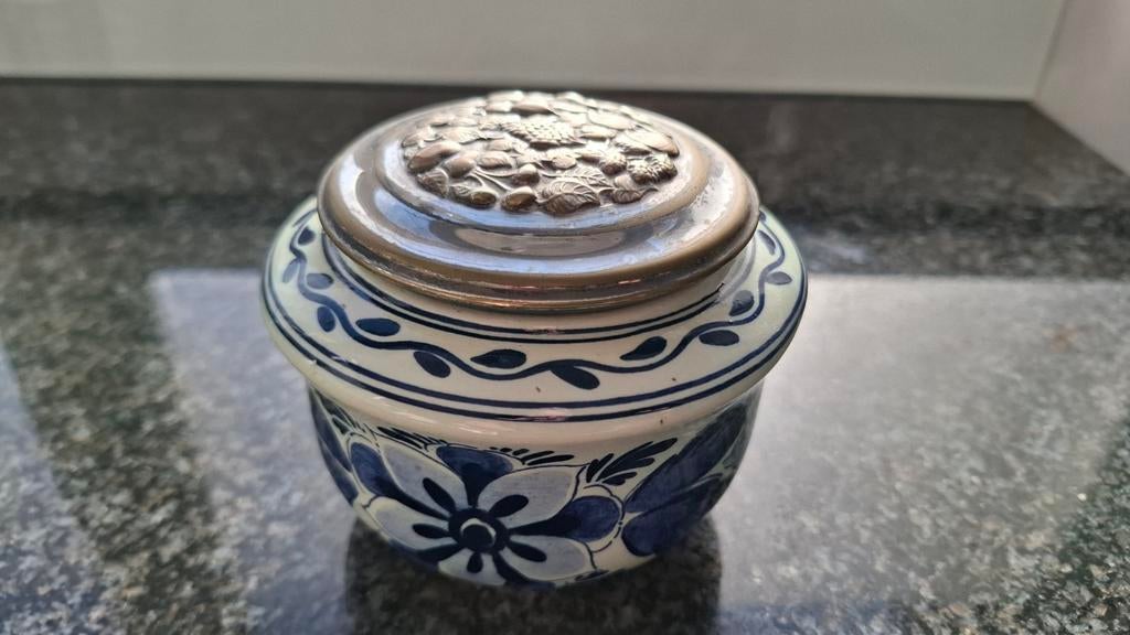 Delfts blauw jampotje, Ophalen of Verzenden