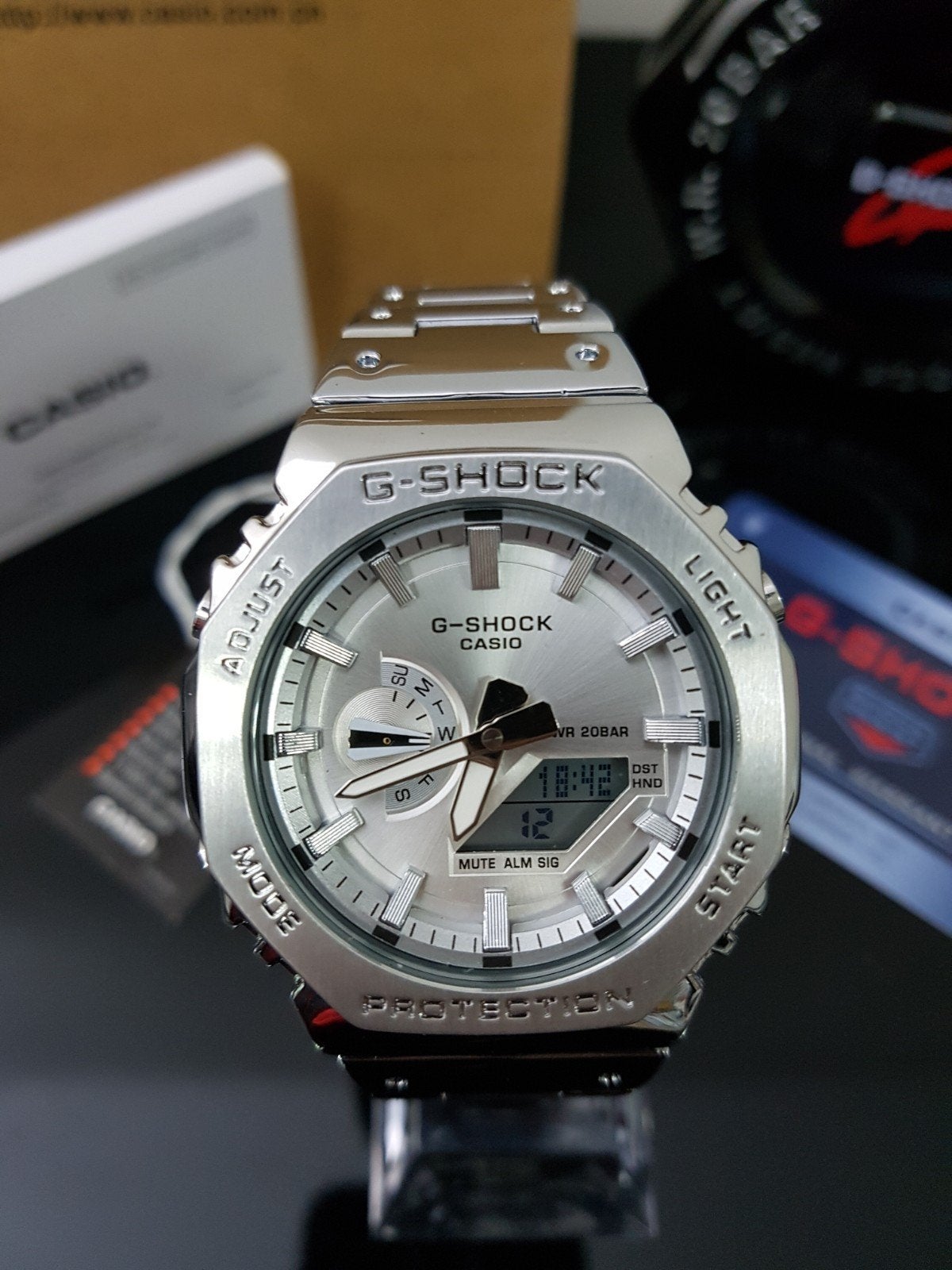 G-Shock GM-210‪0YM-8A, Ophalen of Verzenden, Nieuw, Zilver, Casio G-Shock