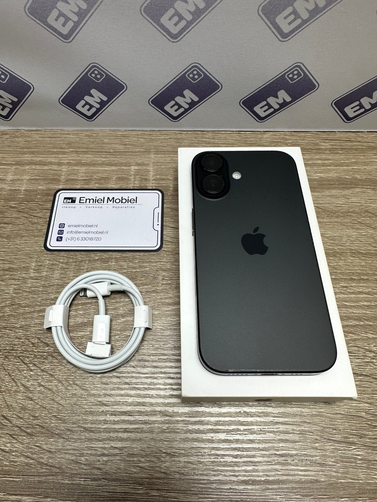 iPhone 16 - 128GB / batterij 93% / garantie, 128 GB, Zwart, IPhone 16, Ophalen of Verzenden
