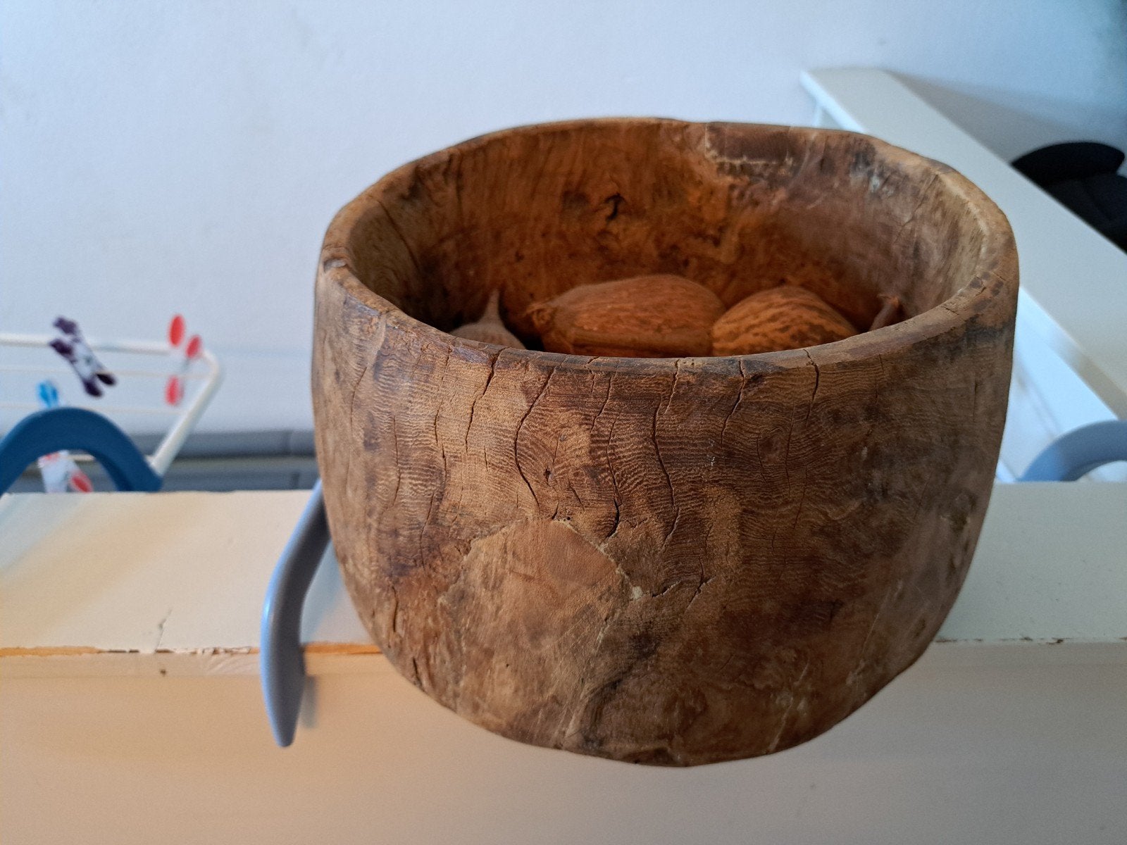 mooie grote houten bak/ schaal, Ophalen, Zo goed als nieuw, Rond, Hout