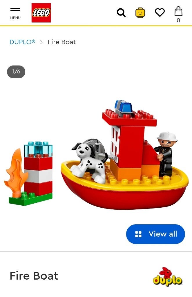 Duplo Brandweerboot 10591, Kinderen en Baby's, Speelgoed | Duplo en Lego, Gebruikt, Overige thema's, Ophalen of Verzenden, Duplo