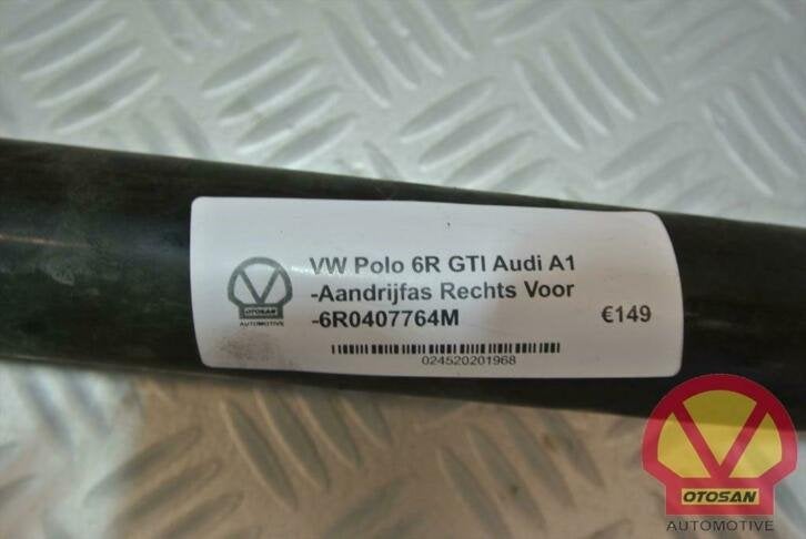 vw polo 6r gti audi a1 aandrijfas rechts voor 6r0407764m, Gebruikt, Volkswagen, Volkswagen AG, Berliner Ring 2
38440  Wolfsburg, DE