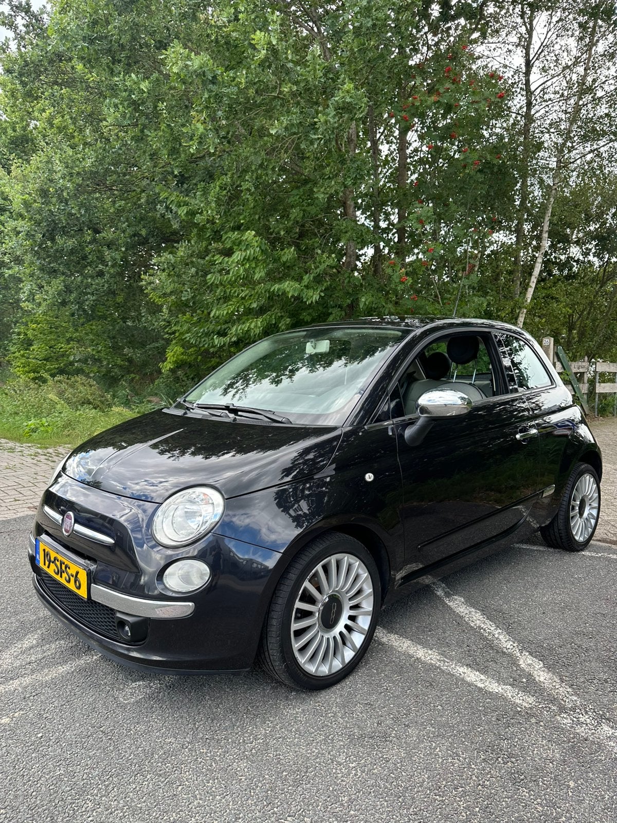 Fiat 500 0.9 Twinair 2011 Zwart NWE koppeling met garantie!, Auto's, Voorwielaandrijving, Origineel Nederlands, 24 km/l, Handgeschakeld