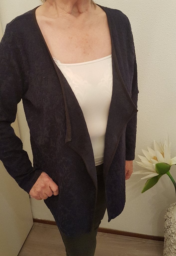 Mooi blauw vest maat 48, Ophalen of Verzenden, Zo goed als nieuw, Maat 46/48 (XL) of groter, Blauw