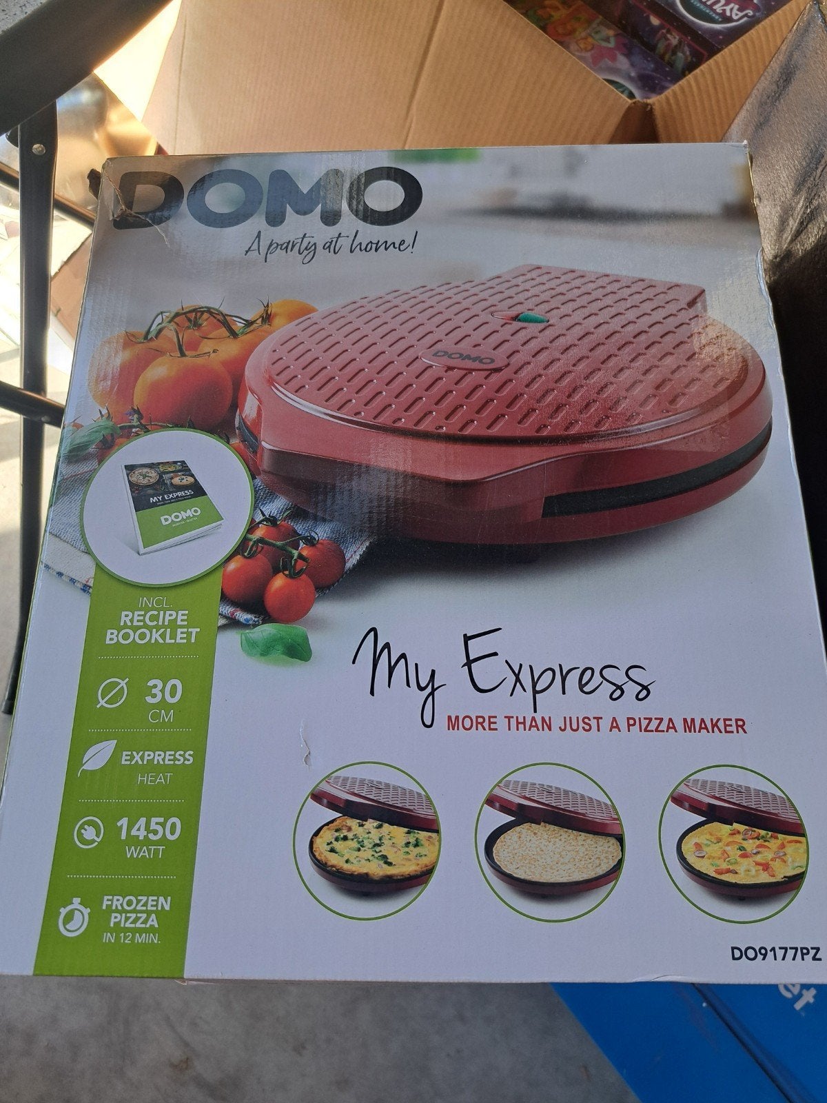 Domo My Express Pizza Maker - Snel en Gemakkelijk Pizza's, Ophalen, Nieuw