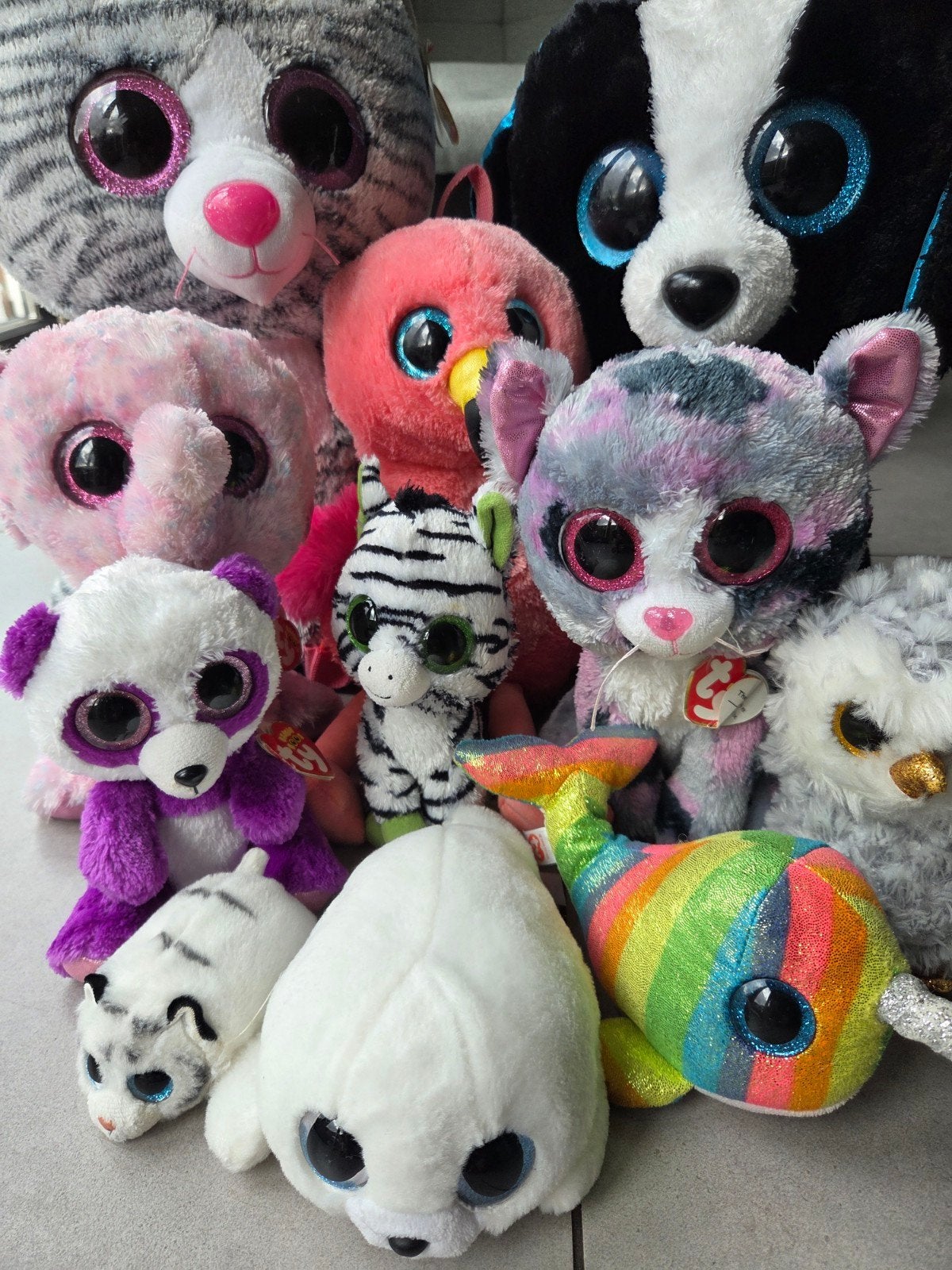 Grote collectie Ty Beanie Boo's knuffels, Overige karakters, Ophalen of Verzenden, Meerkleurig, Ty