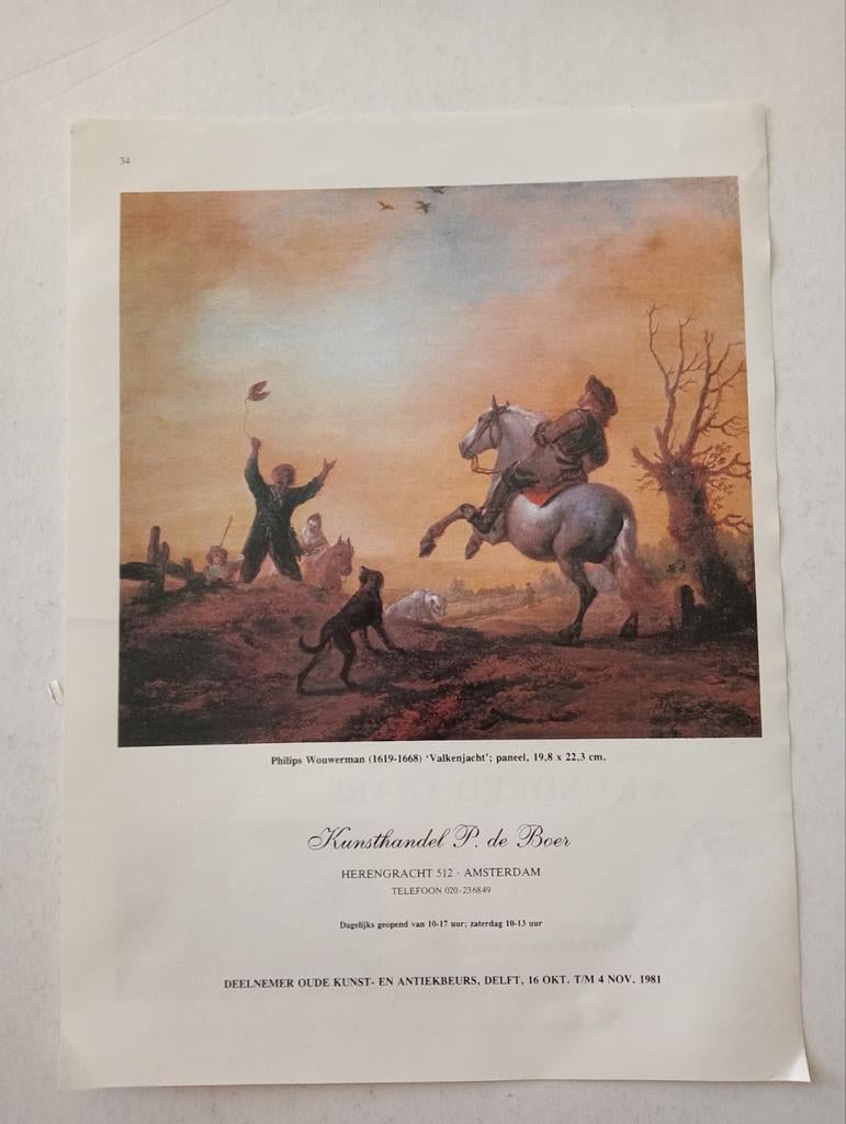 Philips Wouwerman affiche 1981, Ophalen of Verzenden, Gelezen