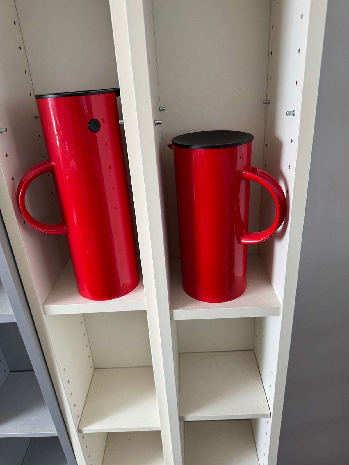 Stelton Erik Magnussen Thermos- en Waterkan Rood, Theepot/fluitketel, Gebruikt, Kunststof, Ophalen of Verzenden