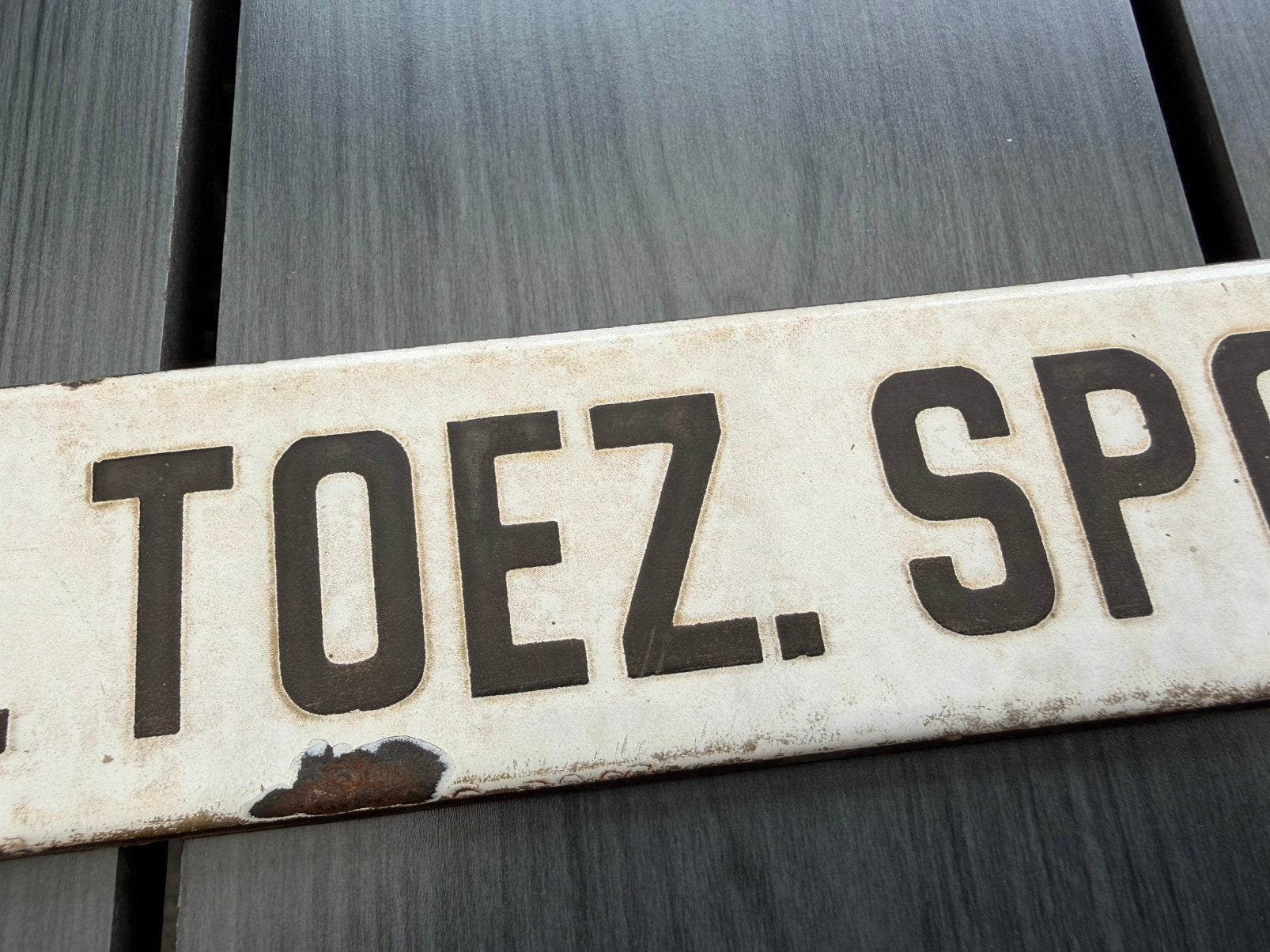 Emaille bordje com.toez.sportter, Ophalen of Verzenden