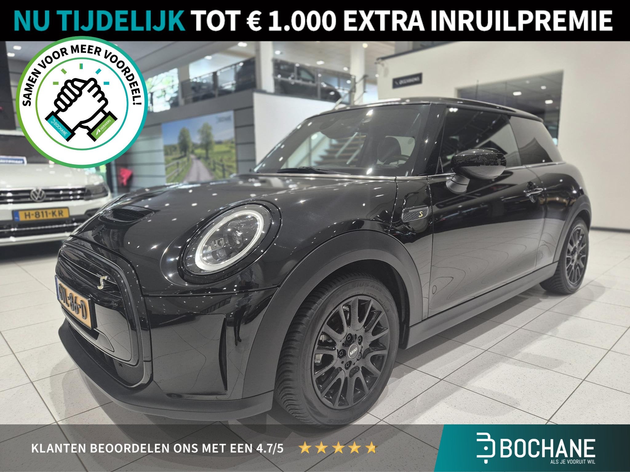 MINI Electric MINI Electric 33 kWh Navigatie | Leder interie, Gebruikt, 33 kWh, 4 stoelen, 184 pk