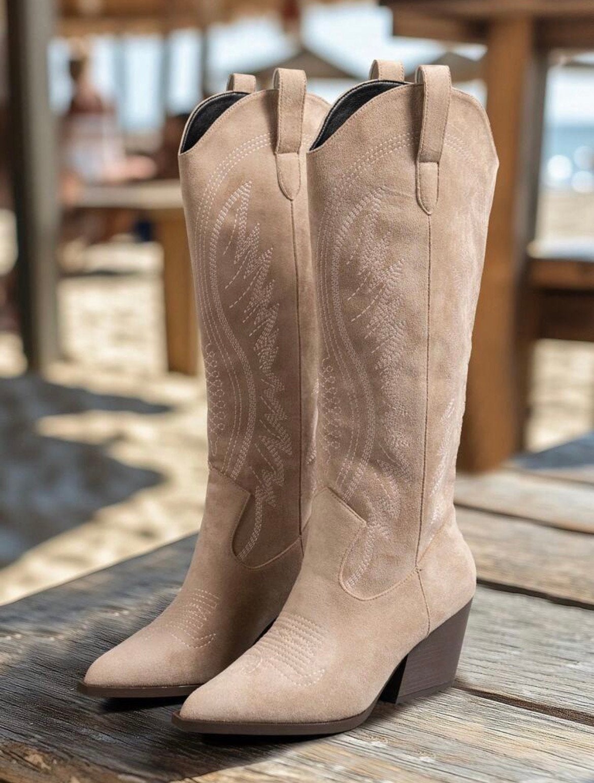 Splinternieuw cowboy laarzen dames, Hoge laarzen, Beige, Nieuw, Ophalen of Verzenden