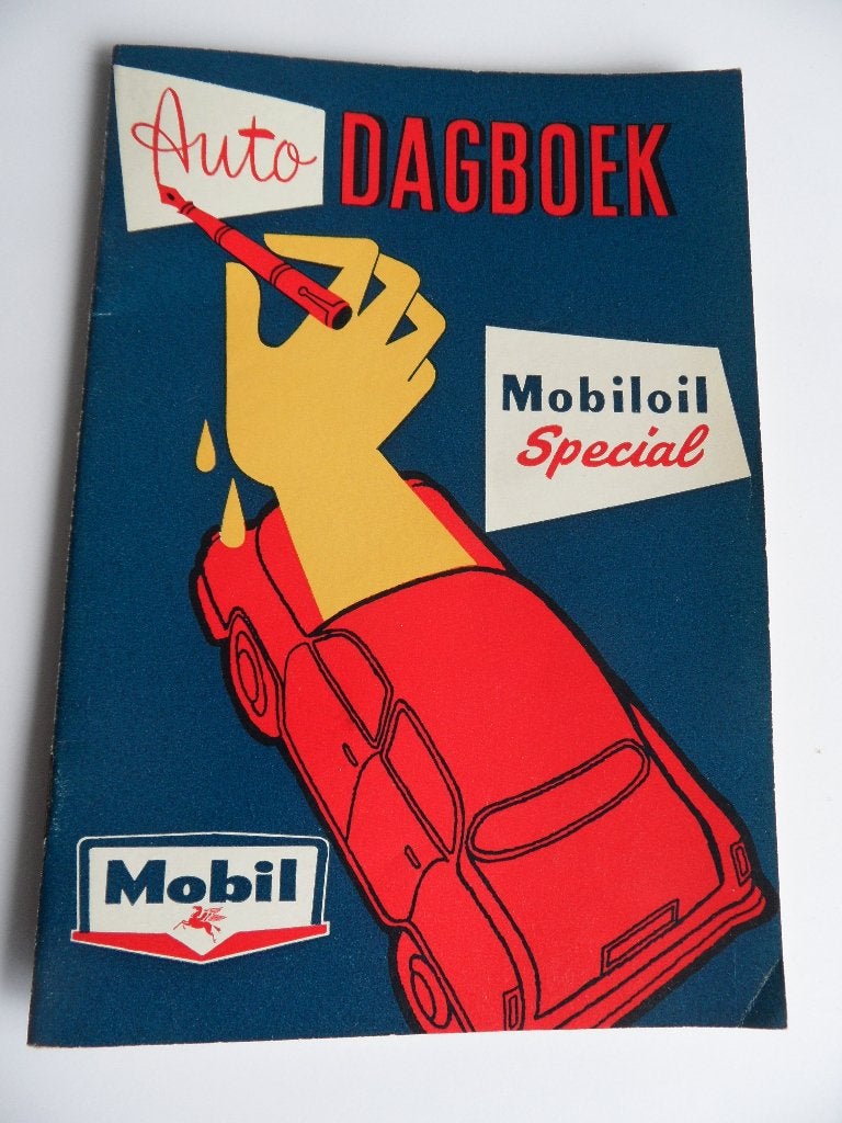 Mobil autodagboekje 1956 Mobiloil Special, Verzenden, Zo goed als nieuw, Gebruiksvoorwerp