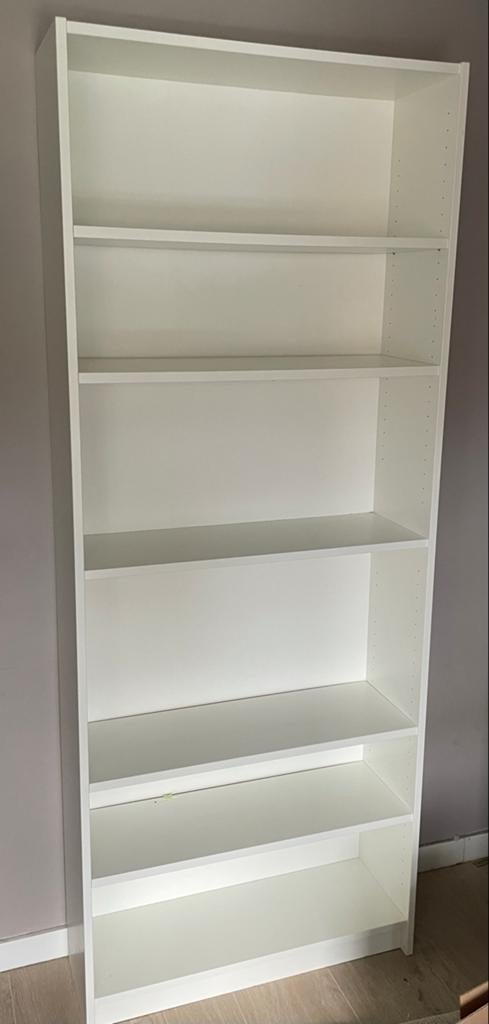 Billy boekenkast 28 x 80 x 202cm wit, Ophalen, 200 cm of meer, 50 tot 100 cm, Zo goed als nieuw