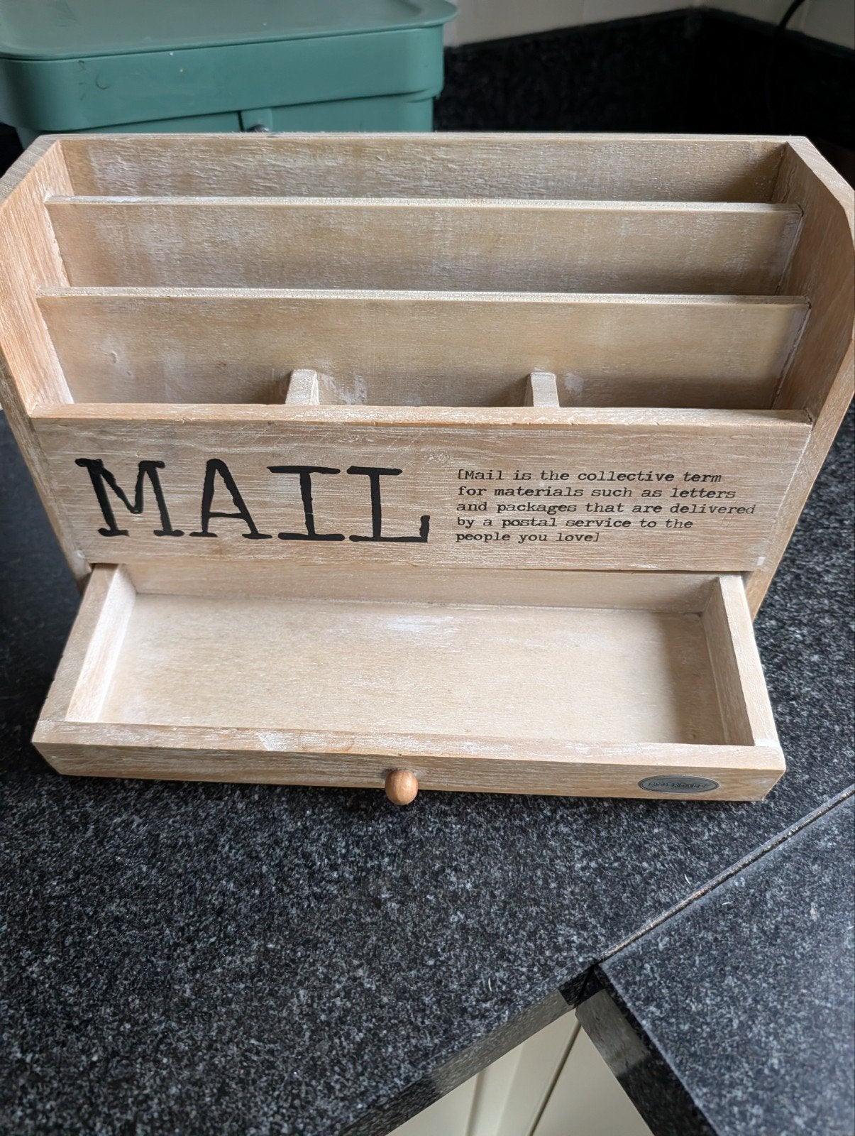 Originele Riverdale Houten Brievenhouder met Lade, Huis en Inrichting, Ophalen of Verzenden, Zo goed als nieuw
