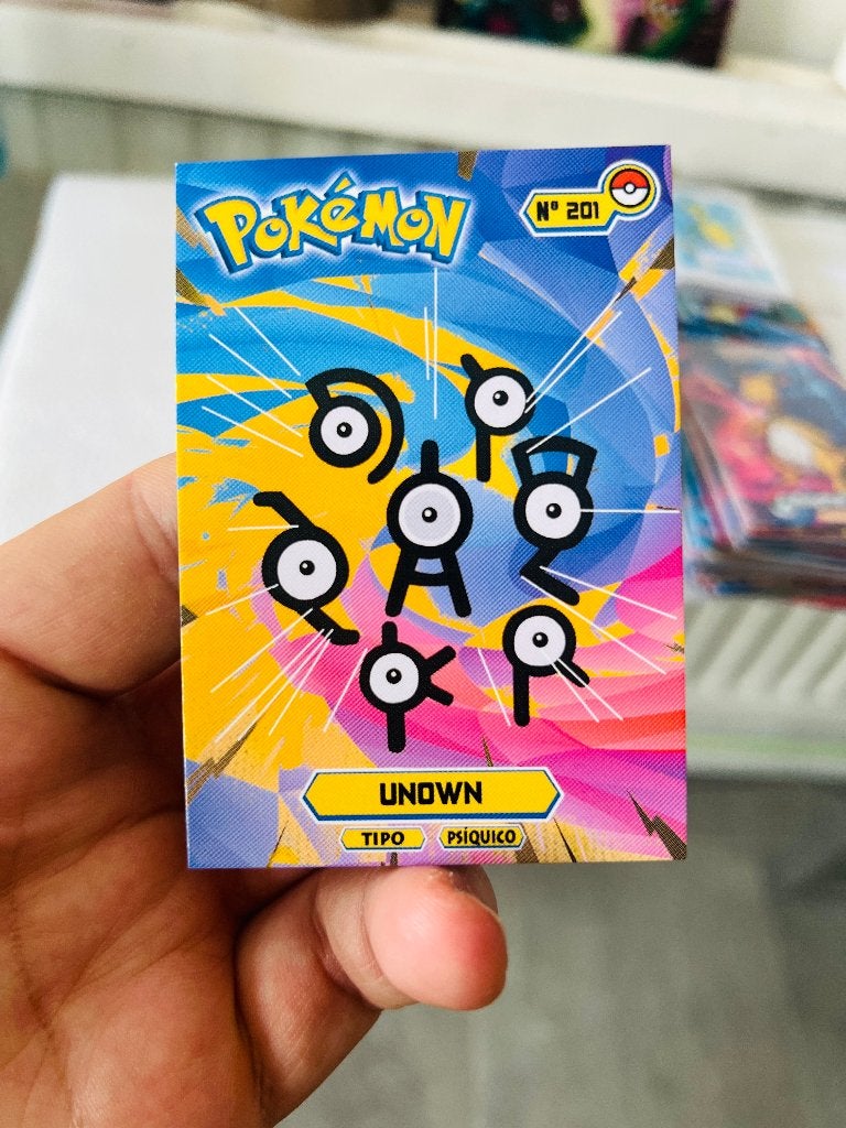 Unown 201 Johto Card Top Collection Promo Pokemon, Verzenden, Zo goed als nieuw, Losse kaart, Foil