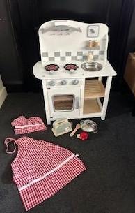 Houten Kinderkeuken met toebehoren, Ophalen, Zo goed als nieuw