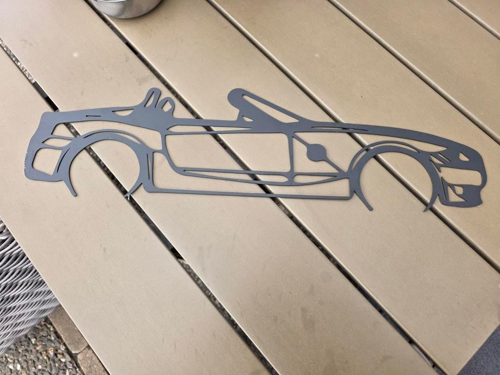 Mooi Bmw Z4 E85 Silhouet. Metaal. 50 cm, Ophalen of Verzenden