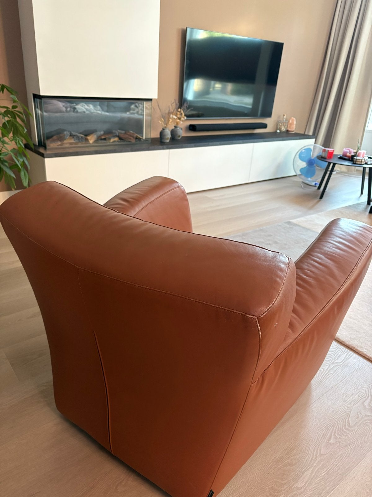 GRATIS Leren fauteuil van Gerard van den Berg, Ophalen, Gebruikt, Leer, 75 tot 100 cm