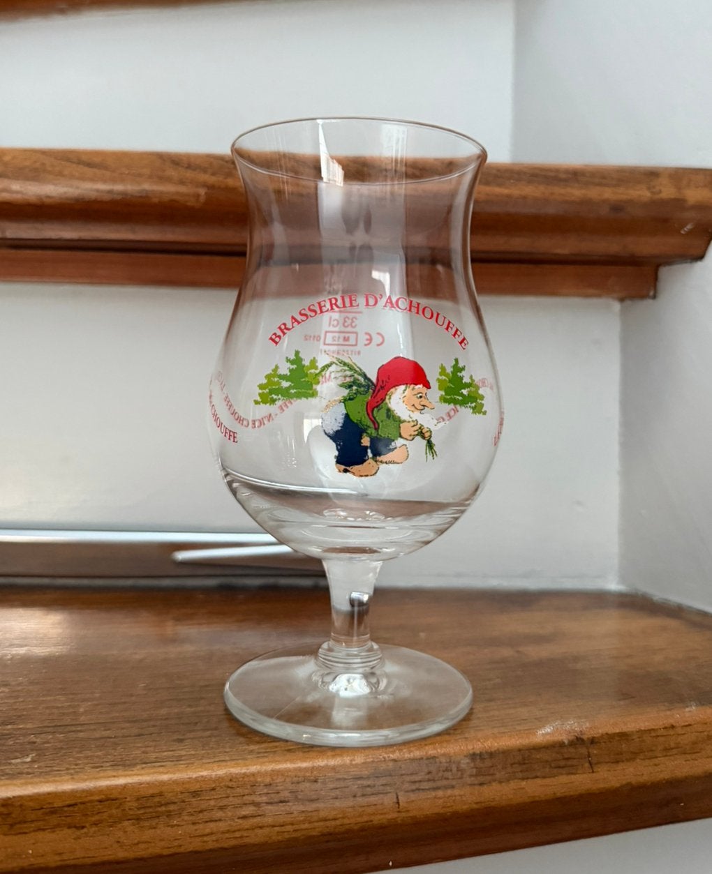 La chouffe bierglas 0,33L, Ophalen of Verzenden, Zo goed als nieuw, Glas of Glazen, Overige merken