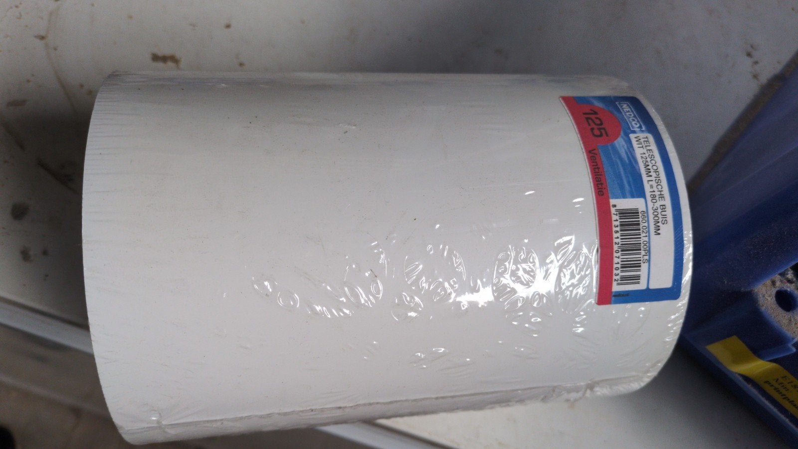 NEDCO Telescopische Buis Wit 125mm L=180-300mm Ventilatie, Ophalen of Verzenden, Nieuw