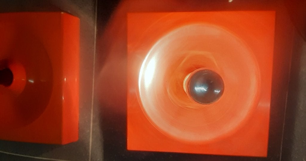Schönbuch jaren 70 design wand lamp oranje space age retro, Gebruikt, Kunststof, ?, Schönbuch