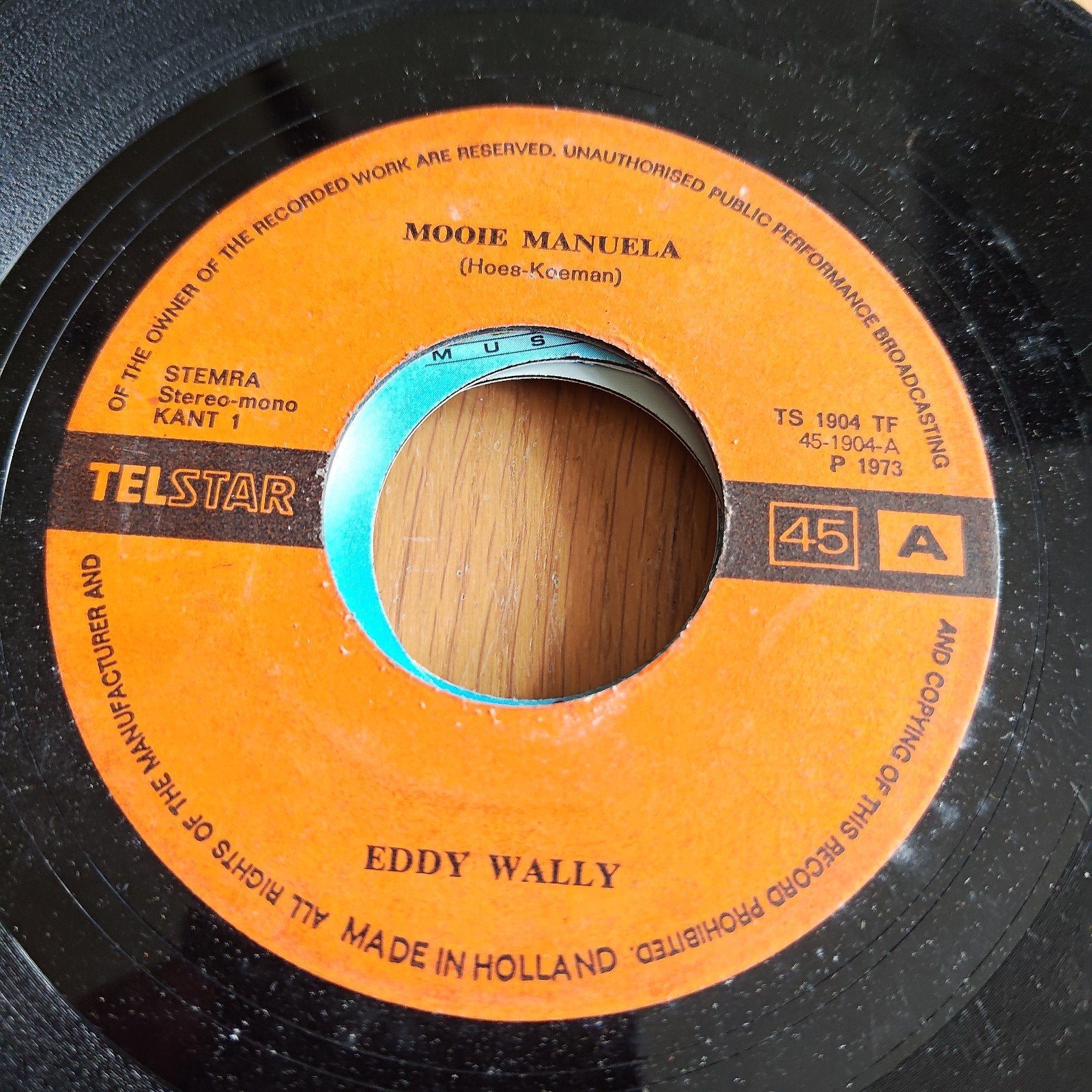 Eddy Wally - Mooie Manuela (Vinyl Single, 1973), Gebruikt, 7 inch, Ophalen of Verzenden, EP