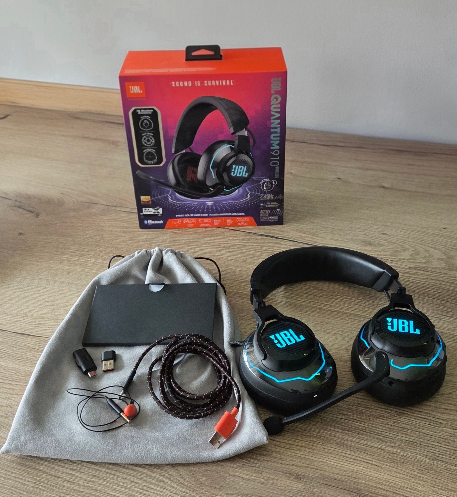 JBL Quantum 910 Gaming Headset, Computers en Software, JBL, Ophalen of Verzenden, Zo goed als nieuw, Draadloos