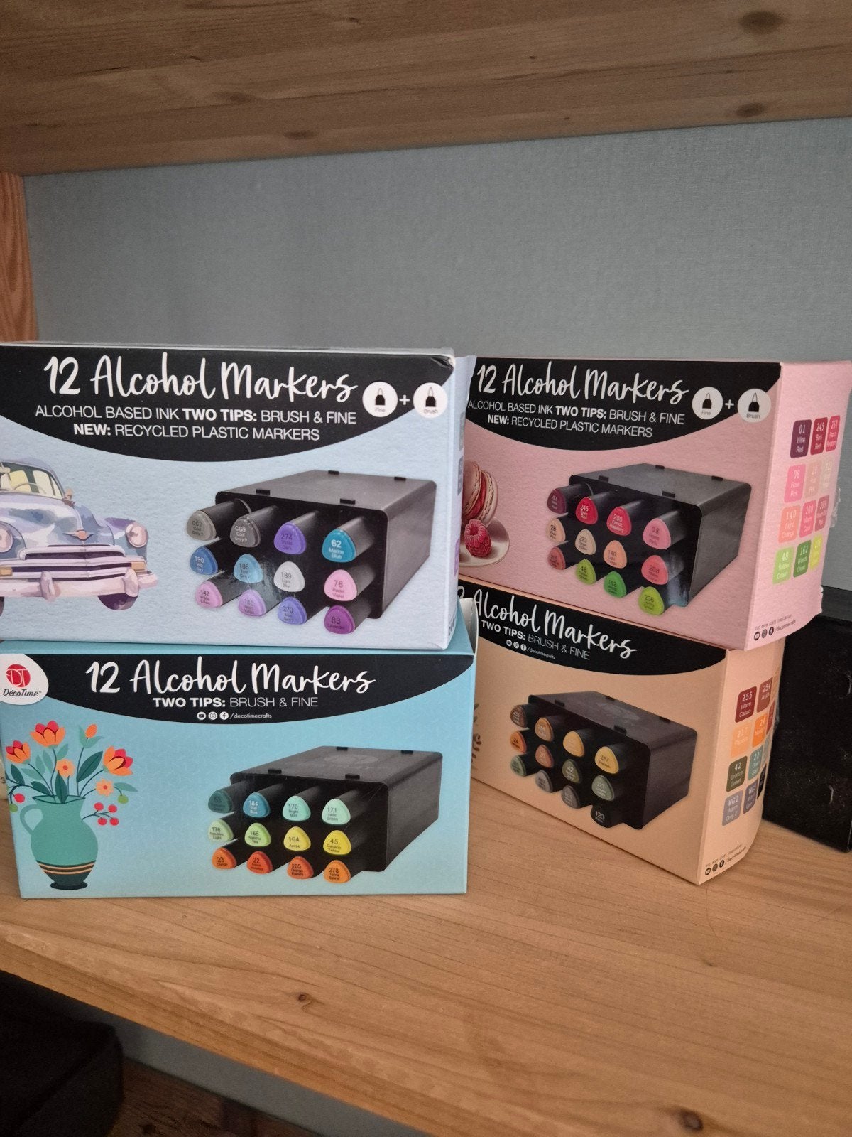 Alcohol Markers van Action - Diverse Kleurensets, Hobby en Vrije tijd, Ophalen of Verzenden, Zo goed als nieuw, Knutselmateriaal