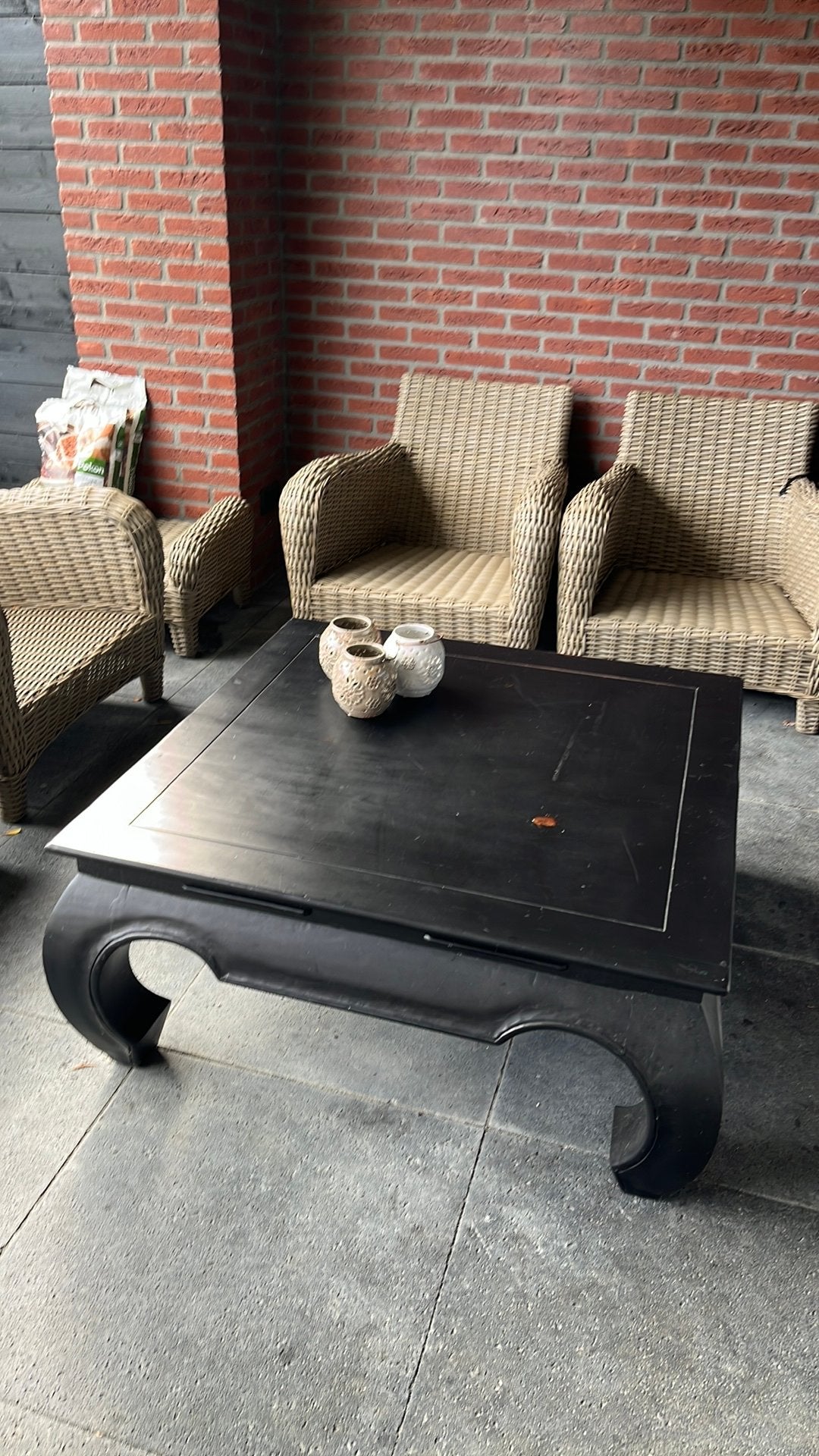 Opiumtafel, Ophalen, Gebruikt, 50 tot 100 cm, Vierkant