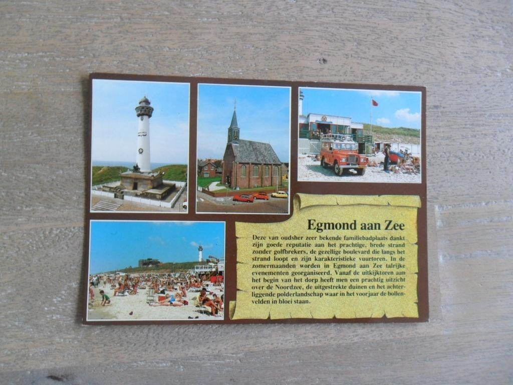 Egmond aan Zee,  tekst, Verzenden, 1980 tot heden, Ongelopen, Noord-Holland