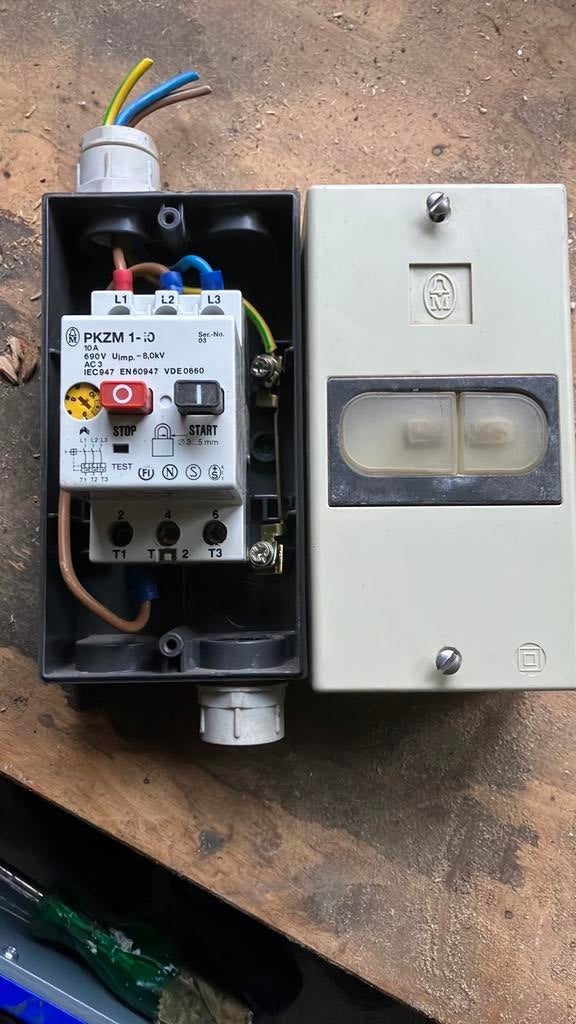 Eaton Moeller motorbeveiligingsschakelaar 6,3-10A 3-fase, Ophalen of Verzenden, Zo goed als nieuw