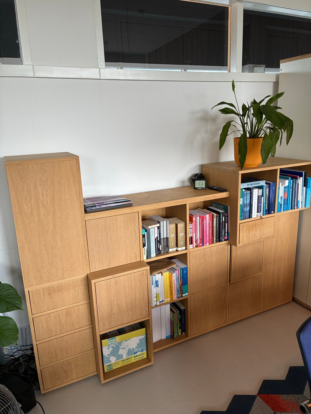 Houten kast met inklik -en open deuren, Ophalen, Gebruikt, 200 cm of meer, 150 tot 200 cm