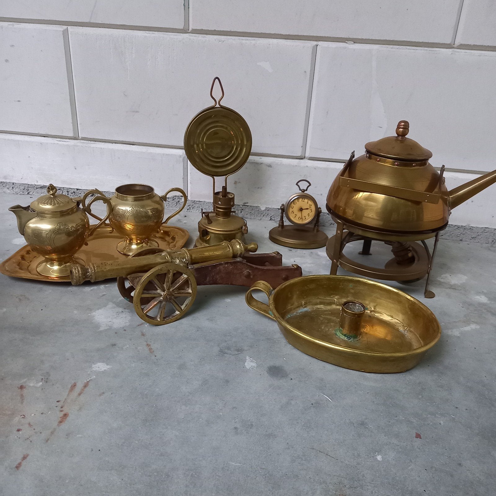 Antieke Messing Decoratie Collectie - Diverse Items, Antiek en Kunst, Ophalen of Verzenden, Koper