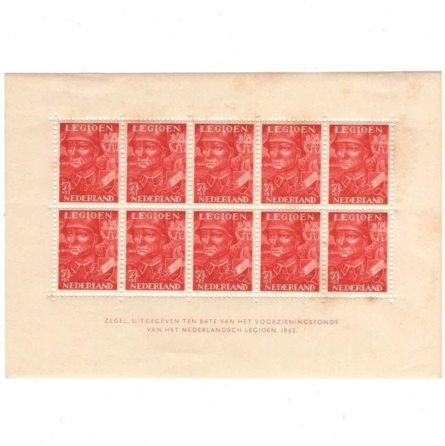 'Legioen Nederland' Postzegelblok 402B, Postzegels en Munten, Ophalen of Verzenden, Na 1940, Postfris