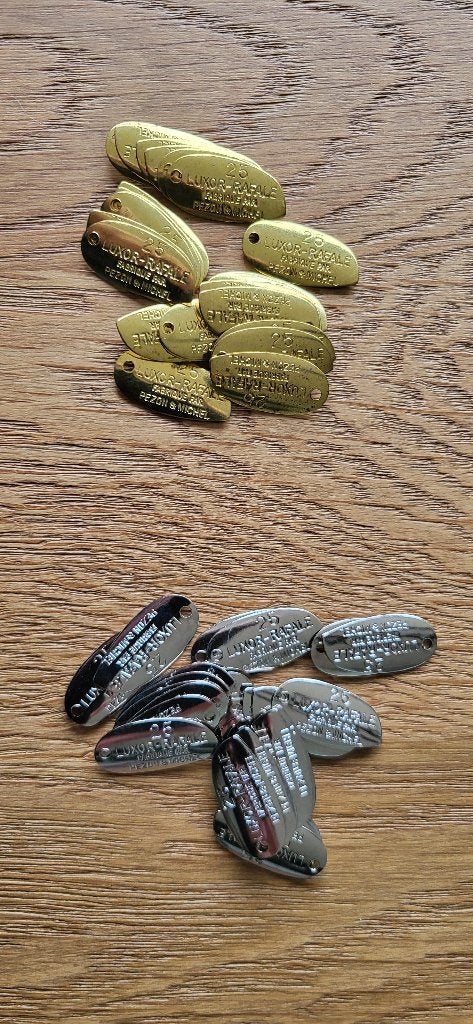 50x Pezon et Michel Luxor Rafale 25mm spinnerbladen kunstaas, Ophalen of Verzenden, Nieuw, Overige typen
