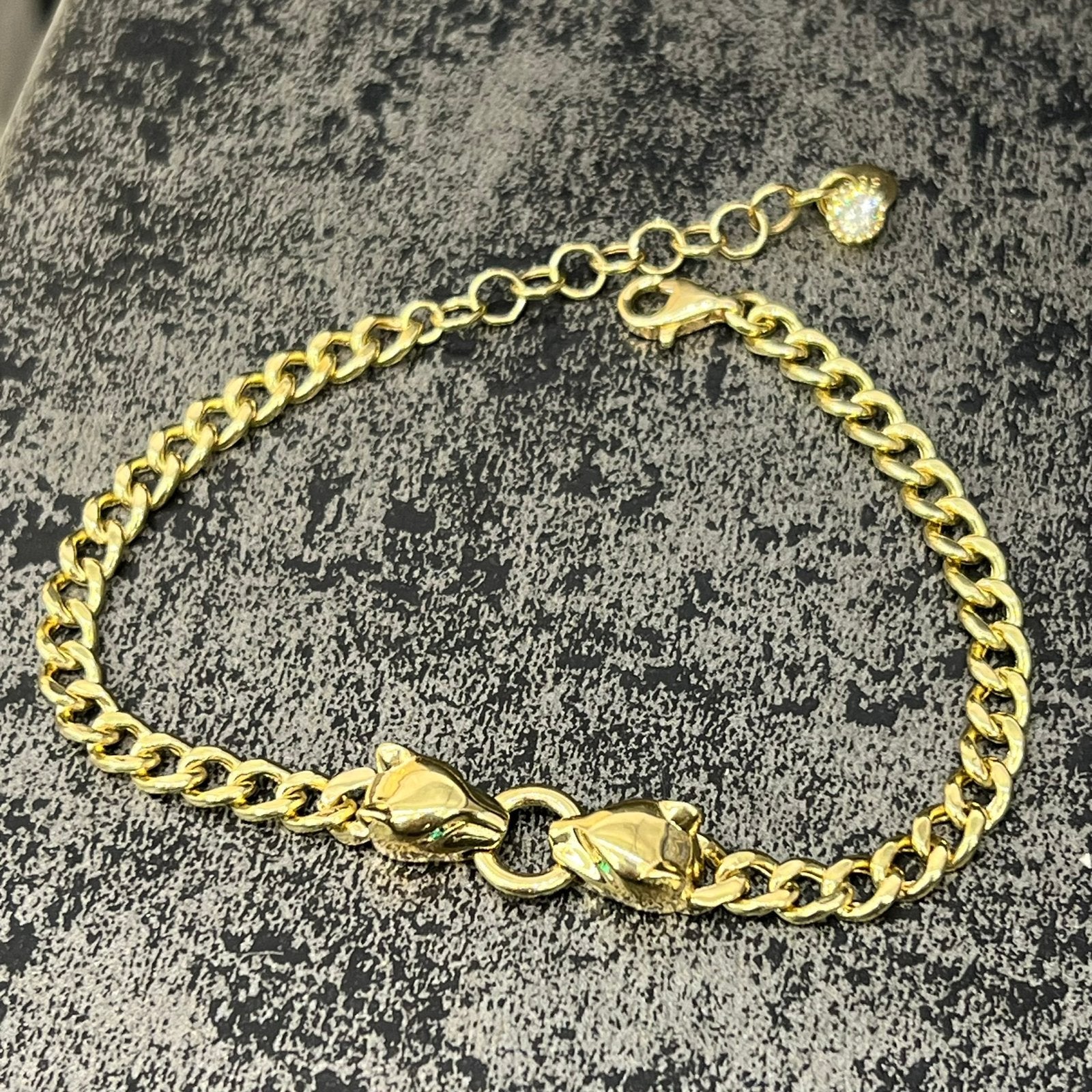 14 karaat gouden armband panter schakel, Ophalen of Verzenden, Nieuw, Goud