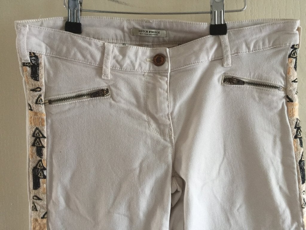Scotch r'belle witte lange broek 164 (2b16), Kinderen en Baby's, Kinderkleding | Maat 164, Tweedehands verkoop, Gebruikt, Ophalen of Verzenden