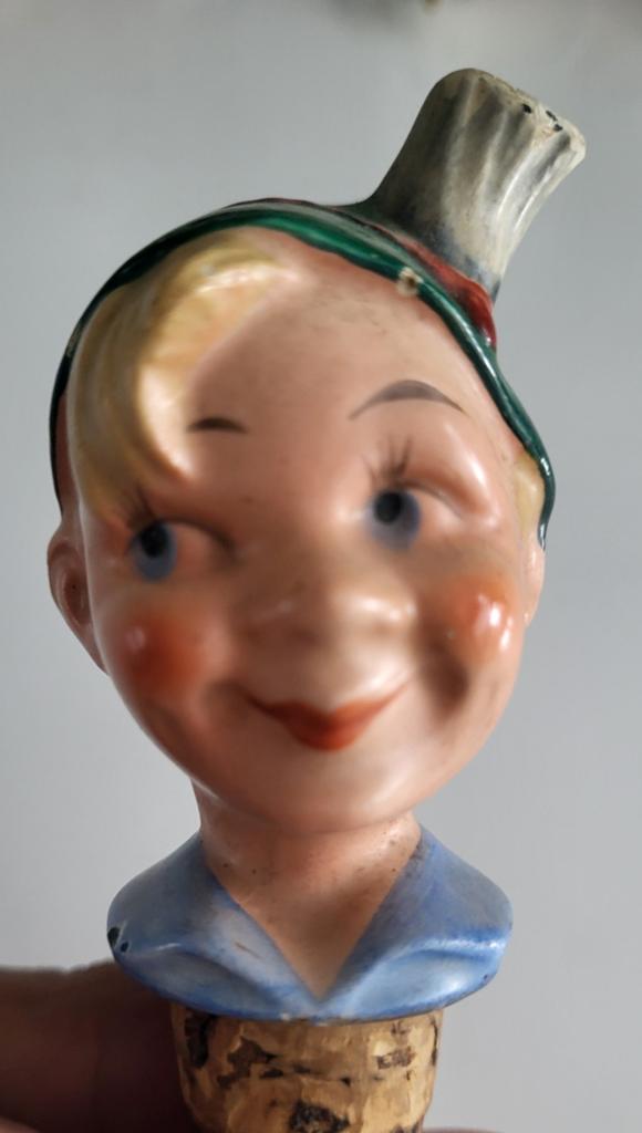 Te koop verzameling vintage porseleinen flessenstoppers, Ophalen of Verzenden, Gebruikt