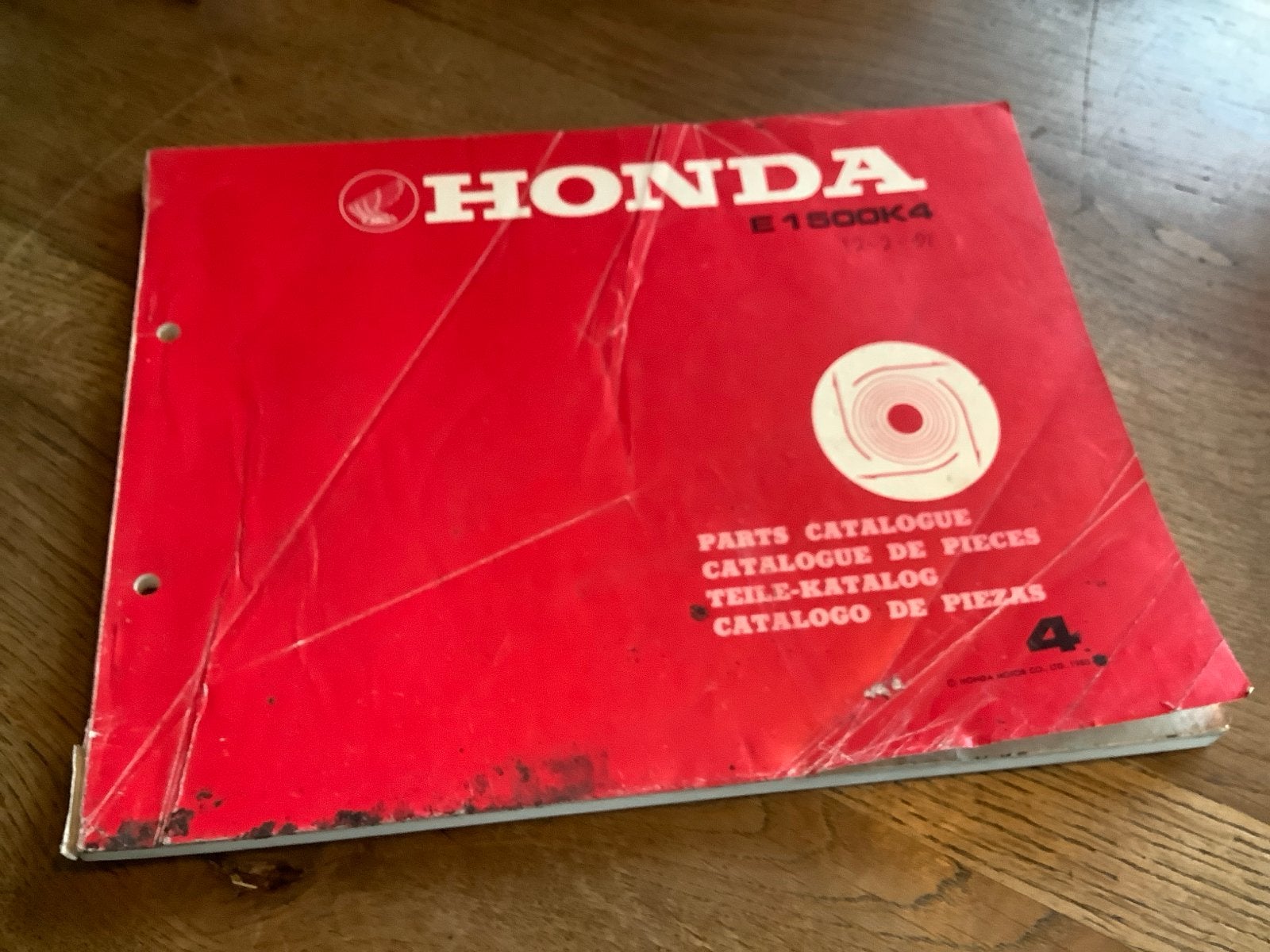 Honda E1500K4 Onderdelen Catalogus - Origineel., Verzenden, Gebruikt