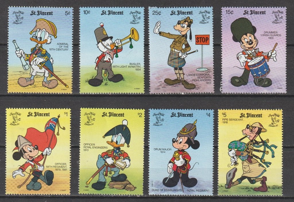 DISNEY=UNIFORMEN= sv8st St-VINCENT-Y1167CW20,45, Verzenden, Postfris, Overige thema's