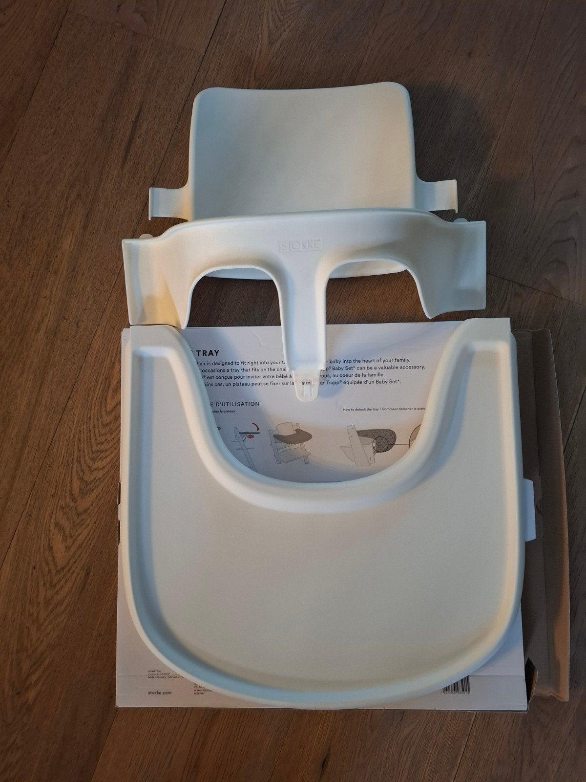 Stokke Tripp Trapp Babyset met Playtray - Zo goed als nieuw, Kinderen en Baby's, Kinderstoelen, Ophalen of Verzenden, Zo goed als nieuw
