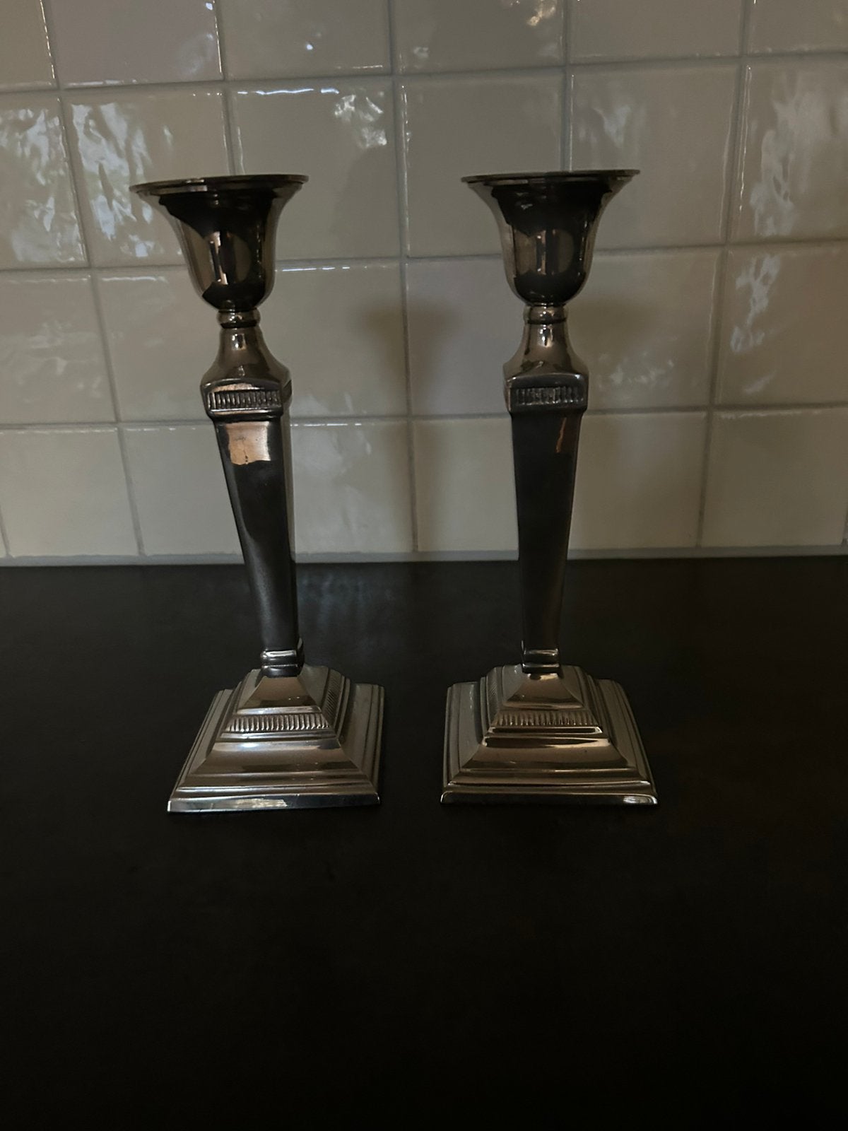 Shabbat kandelaars, Ophalen of Verzenden, Zilver, Metaal