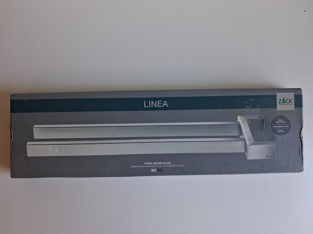Zack Linea Handdoekhouder 45 cm RVS, Ophalen of Verzenden, Nieuw, Grijs, Handdoekenrek